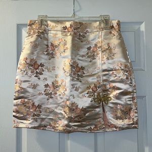 Fashion Nova Textured Floral Mini Skirt
